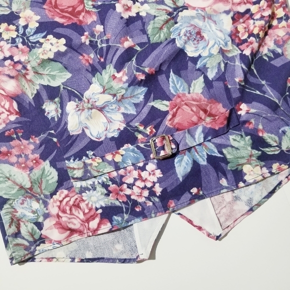 ORVIS Vintage Made in USA Floral Button Vest - Picture 10 of 14